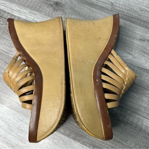 VINTAGE 90s Y2K Platform Chucky Wedge Sandals Shoes Size 8 - Picture 6 of 13